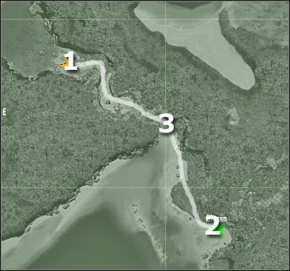 Oznaczenia na mapie - Crysis: Misja 1, Contact - Dotarcie do Błazna - solucja, opis przejścia - Crysis - poradnik do gry