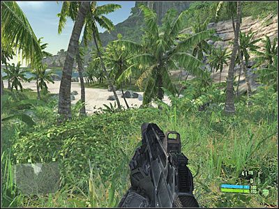 Sama plaża patrolowana jest przez co najmniej dwóch żołnierzy - Crysis: Misja 1, Contact - Dotarcie do posterunku wroga - solucja - Crysis - poradnik do gry