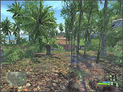 W moim przypadku pojawiło się tu dwóch żołnierzy, lecz pozbycie się ich nie nastręczyło większych kłopotów - Crysis: Misja 1, Contact - Zbadanie sztabu - solucja, opis przejścia - Crysis - poradnik do gry