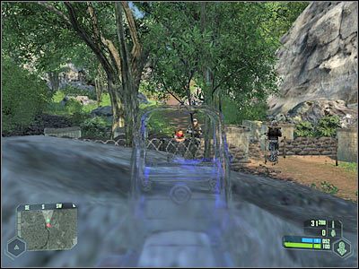 W trakcie rozgrywania tych walk możesz używać karabinu z tłumikiem - Crysis: Misja 1, Contact - Przebicie się przez posterunek wroga - solucja - Crysis - poradnik do gry