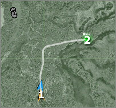 Oznaczenia na mapie - Crysis: Misja 1, Contact - Odnalezienie Błazna - solucja, opis przejścia - Crysis - poradnik do gry