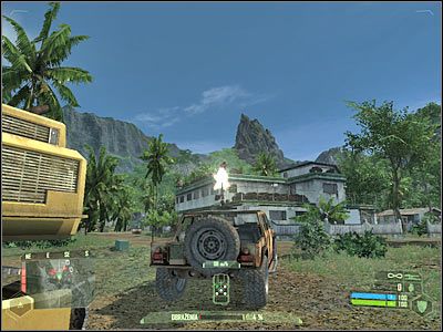 Kiedy uznasz, że okolica jest już w miarę bezpieczna, wyjdź z pojazdu i skieruj się do głównego wejścia do szkoły - Crysis: Misja 2, Recovery - Dotarcie do budynku szkoły cz.2 - solucja - Crysis - poradnik do gry