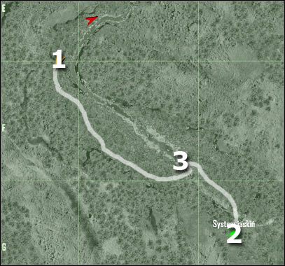 Oznaczenia na mapie - Crysis: Misja 2, Recovery - Zbliżenie się do wejścia do jaskiń - solucja - Crysis - poradnik do gry