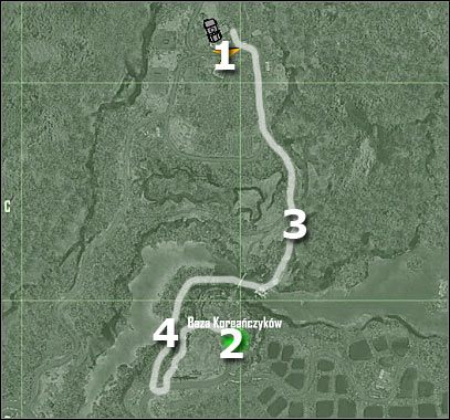 Oznaczenia na mapie - Crysis: Misja 3, Relic - Dotarcie do bazy wojskowej cz.1 - solucja - Crysis - poradnik do gry