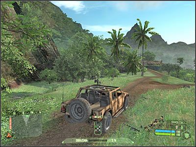 Nie zabijaj widocznego na prawym wzgórzu operatora stanowiska maszynowego - Crysis: Misja 3, Relic - Dotarcie do bazy wojskowej cz.1 - solucja - Crysis - poradnik do gry