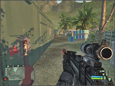 Po drodze wpadniesz raczej tylko na pojedynczego wroga - Crysis: Misja 3, Relic - Dotarcie do bazy wojskowej cz.2 - solucja - Crysis - poradnik do gry