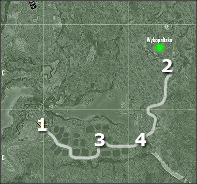 Oznaczenia na mapie - Crysis: Misja 3, Relic - Przedostanie się w okolice wykopalisk - solucja - Crysis - poradnik do gry