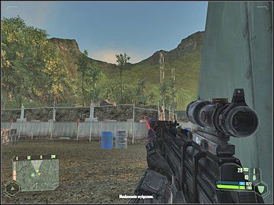 Po zabezpieczeniu terenu wejdź do przedstawionego na screenie namiotu - Crysis: Misja 3, Relic - Przedostanie się do kompleksu badawczego - solucja - Crysis - poradnik do gry