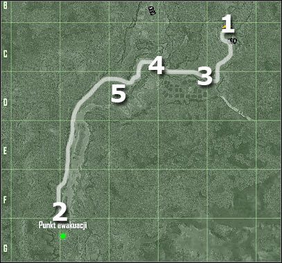 Oznaczenia na mapie - Crysis: Misja 3, Relic - Dotarcie do strefy ewakuacji cz.1 - solucja - Crysis - poradnik do gry
