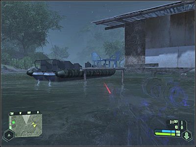 Najprościej będzie pokonać tę przeszkodę wykonując skok - Crysis: Misja 3, Relic - Dotarcie do strefy ewakuacji cz.1 - solucja - Crysis - poradnik do gry