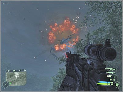 Wskakuj do rzeki i w dalszym ciągu kieruj się na południowy zachód - Crysis: Misja 3, Relic - Dotarcie do strefy ewakuacji cz.2 - solucja - Crysis - poradnik do gry