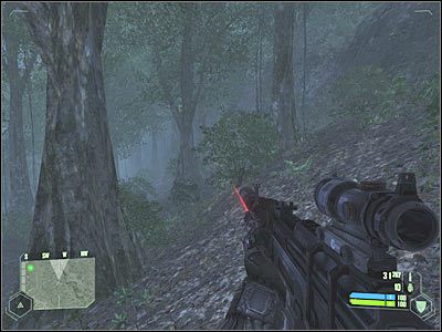 Docelowo powinieneś dotrzeć do prowadzącej bezpośrednio na południe asfaltowej drogi - Crysis: Misja 3, Relic - Dotarcie do strefy ewakuacji cz.2 - solucja - Crysis - poradnik do gry