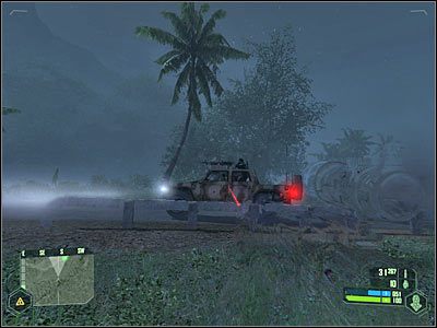 Po kilku minutach powinieneś zbliżyć się do jedynego posterunku oddzielającego Cię od strefy ewakuacji (screen) - Crysis: Misja 3, Relic - Dotarcie do strefy ewakuacji cz.2 - solucja - Crysis - poradnik do gry