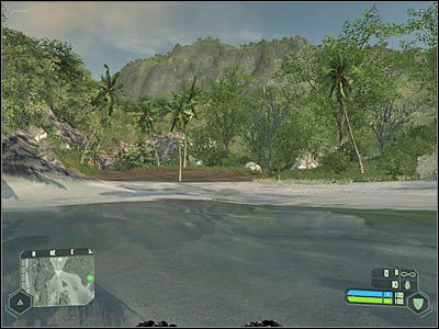 Podążaj cały czas zgodnie z zaznaczoną na mapie ścieżką - Crysis: Misja 4, Assault - Pozyskanie dodatkowych informacji - solucja - Crysis - poradnik do gry