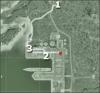 Oznaczenia na mapie - Crysis: Misja 4, Assault - Zniszczenie dział przeciwlotniczych #2 cz.1 - solucja - Crysis - poradnik do gry