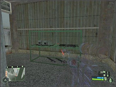 Skieruj się do wschodniego wyjścia z magazynu (screen) - Crysis: Misja 4, Assault - Zniszczenie dział przeciwlotniczych #2 cz.2 - solucja - Crysis - poradnik do gry