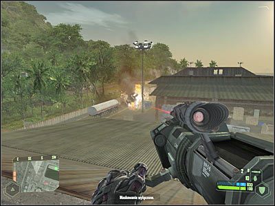 Dotrzesz do drugiego magazynu - Crysis: Misja 4, Assault - Dokonanie sabotażu na pokładzie krążownika - solucja - Crysis - poradnik do gry