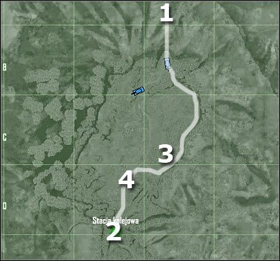 Oznaczenia na mapie - Crysis: Misja 5, Onslaught - Dotarcie do stacji kolejowej cz.1 - solucja - Crysis - poradnik do gry