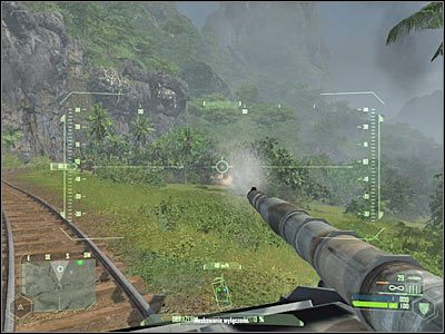Drugi czołg spotkasz równie szybko, gdyż będzie on znajdował się bezpośrednio przy torach - Crysis: Misja 5, Onslaught - Dotarcie do stacji kolejowej cz.1 - solucja - Crysis - poradnik do gry