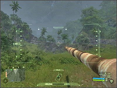 Ruszaj teraz w stronę drogi prowadzącej na to niewielkie wzgórze - Crysis: Misja 5, Onslaught - Zniszczenie dział przeciwlotniczych cz.2 - solucja - Crysis - poradnik do gry