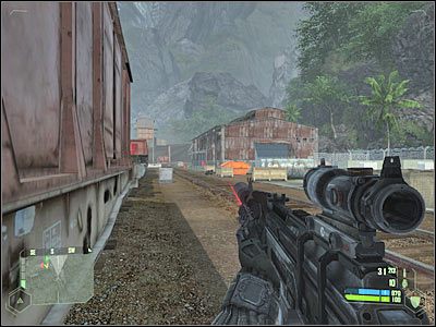 Teren ten najprawdopodobniej będzie pilnowany przez gostka w skafandrze - Crysis: Misja 6, Awakening - Dotarcie do strefy lądowania #2 - solucja - Crysis - poradnik do gry
