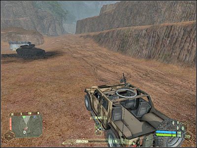 Jak już wcześniej zaznaczyłem, wrogie czołgi niekoniecznie muszą stać w ściśle określonym miejscu - Crysis: Misja 6, Awakening - Przedostanie się do wejścia do kopalni 1 - solucja - Crysis - poradnik do gry