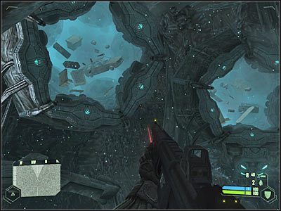 Jeśli chcesz, możesz zbliżyć się do wielkiej szyby - Crysis: Misja 7, Core - Odnalezienie miejsca do ewakuacji cz.4 - solucja - Crysis - poradnik do gry