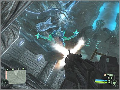 W międzyczasie kolejne elementy znajdującej się tu konstrukcji będą automatycznie uaktywniane - Crysis: Misja 7, Core - Odnalezienie miejsca do ewakuacji cz.5 - solucja - Crysis - poradnik do gry