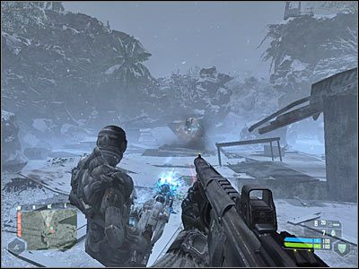 Prorok po odparciu kilku fal ataków powiadomi Cię, iż jego skafander został uszkodzony - Crysis: Misja 8, Paradise Lost - Ochranianie Proroka - solucja, opis przejścia - Crysis - poradnik do gry