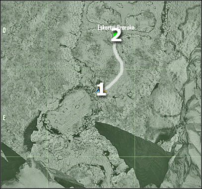 Oznaczenia na mapie - Crysis: Misja 8, Paradise Lost - Eskortowanie Proroka #2 - solucja - Crysis - poradnik do gry
