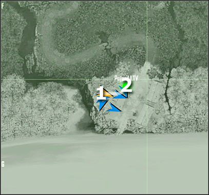 Oznaczenia na mapie - Crysis: Misja 9, Exodus - Skorzystanie z pojazdu - solucja, opis przejścia - Crysis - poradnik do gry