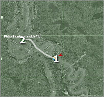 Oznaczenia na mapie - Crysis: Misja 9, Exodus - Dotarcie do miejsca katastrofy - solucja - Crysis - poradnik do gry