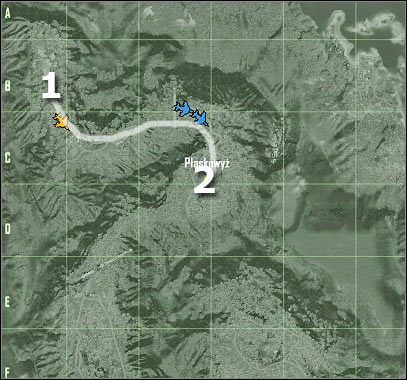 Oznaczenia na mapie - Crysis: Misja 10, Ascension - Ochrona płaskowyżu - solucja, opis przejścia - Crysis - poradnik do gry
