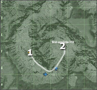 Oznaczenia na mapie - Crysis: Misja 10, Ascension - Ochranianie sojuszniczych samolotów - solucja - Crysis - poradnik do gry