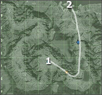 Oznaczenia na mapie - Crysis: Misja 10, Ascension - Dotarcie do lotniskowca #2 - solucja - Crysis - poradnik do gry