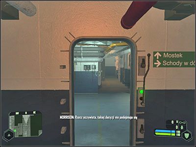 Powinieneś dotrzeć do schodów (punkt 2 na mapie) - Crysis: Misja 11, Reckoning - Dotarcie na mostek kapitański - solucja - Crysis - poradnik do gry