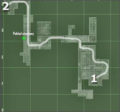 Oznaczenia na mapie - Crysis: Misja 11, Reckoning - Dotarcie na pokład startowy #2 - solucja - Crysis - poradnik do gry