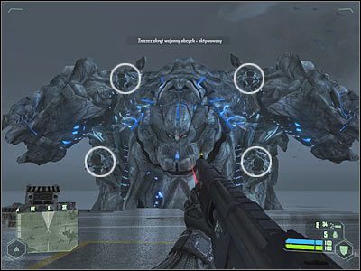 Działka możesz niszczyć w dowolnej kolejności - Crysis: Misja 11, Reckoning - Zniszczenie okrętu wojennego Obcych - solucja - Crysis - poradnik do gry