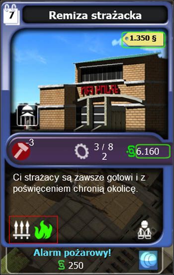 Wyróżnione czerwoną ramką ikony oznaczają specjalne właściwości i zdolności budynków - Możliwości budynków | Dodatkowe opcje | SimCity Społeczności - SimCity Społeczności - poradnik do gry