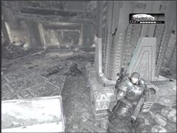 Wejdź w alejkę, a następnie do budynku - Outpost/Lethal Dusk | Akt II Gears of War - Gears of War - PC - poradnik do gry