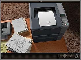 Oczywiście ulokuj papier w szufladzie drukarki i zamknij ją, po czym zabierz wydrukowany raport - Biuro FBI | Dzień 1 | Art of Murder Sztuka Zbrodni - Art of Murder: Sztuka Zbrodni - poradnik do gry