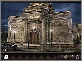 Wejdź po schodkach i porozmawiaj z portierem - Muzeum Sztuki Prekolumbijskiej (2) | Dzień 1 | Art of Murder Sztuka Zbrodni - Art of Murder: Sztuka Zbrodni - poradnik do gry