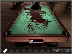 Przejdź w głąb mieszkania, w stronę widocznego za schodami (po prawej) kącika bilardowego - Willa maklera | Dzień 1 | Art of Murder Sztuka Zbrodni - Art of Murder: Sztuka Zbrodni - poradnik do gry