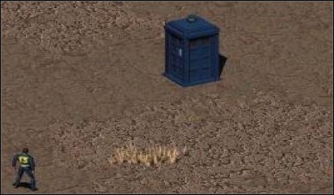 Gdy podejdziemy bliżej do budki - ta momentalnie zniknie. W jej miejscu znajdziemy Detektor ruchu. - Specjalne lokacje w Fallout - Fallout - poradnik do gry