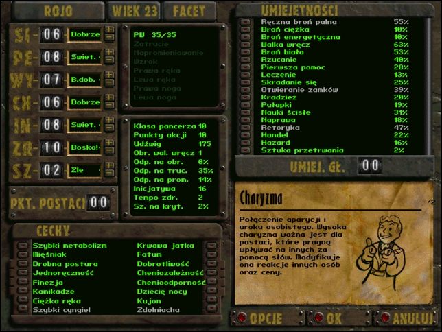 1 - Kreacja Wybrańca w Fallout - Fallout - poradnik do gry