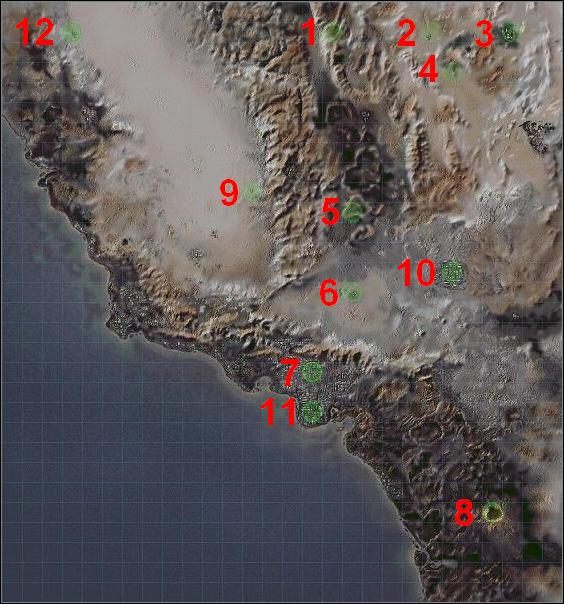 Legenda - Mapa świata Fallout - Fallout - poradnik do gry