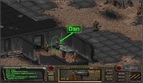 Stoi on za ścianą zdewastowanego pomieszczenia w południowej części Śródmieścia Hub - Hub (1) | Opis przejścia Fallout - Fallout - poradnik do gry