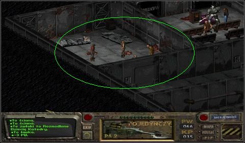 Widzimy przed sobą ekipę dziwnie zachowujących się ludzi z (jak to wyświetla PIPBoy:) koronami na głowach - Katedra | Opis przejścia Fallout - Fallout - poradnik do gry