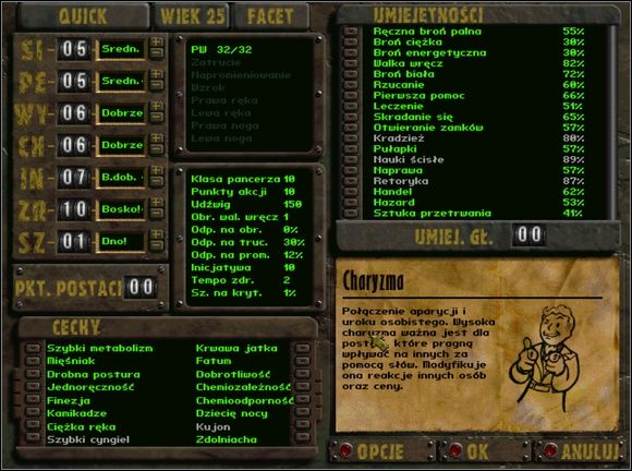 WSKAZÓWKI: Ustawiamy trudność gry i walki na łatwą - Kastracja Fallouta, czyli jak szybciutko przejść grę bez oddania nawet jednego strzału - Fallout - poradnik do gry