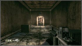 Następnie skorzystaj z pokoju po lewej, by dotrzeć do wyjścia na zewnątrz (nikt nie powinien Ci przeszkadzać) - IRAQ - Liberators (cz.2) | BlackSite Area 51 - BlackSite: Area 51 - poradnik do gry